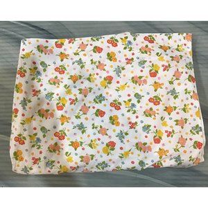 Vintage Mohawk No-Iron Muslin Floral Twin Flat Sheet Cottage 66" x 104"